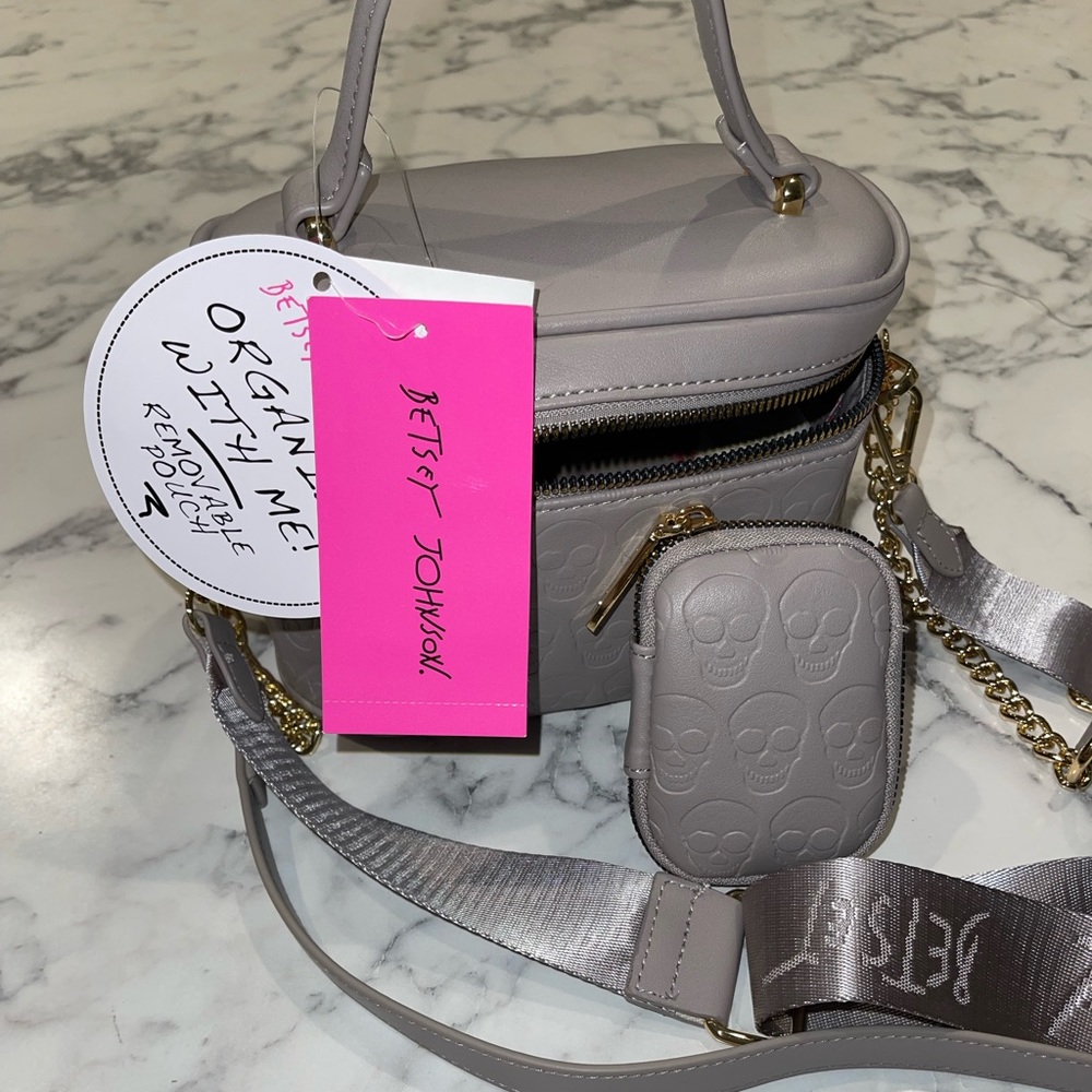 Betsey Johnson Skull crossbody bag with removable pouch